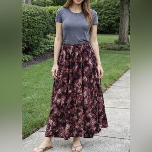 LuLaRoe Black and Brown Maxi Skirt
